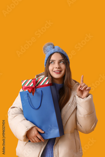Young woman in winter cloth...