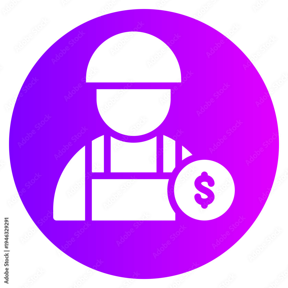 Fototapeta premium money gradient icon