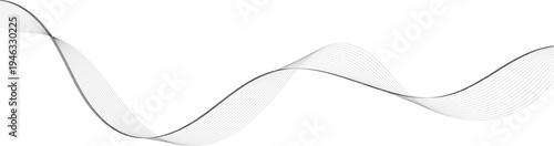 Abstract wave line for banner, template, wallpaper background with wave design. Vector wave element for design. Digital frequency track equalizer. Stylized line art background. Vector illustration.