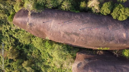 クジラ岩の空撮　ブンカーン県・タイ　Hin Sam Wan, 3 whale rock, Thailand　Drone Shooting