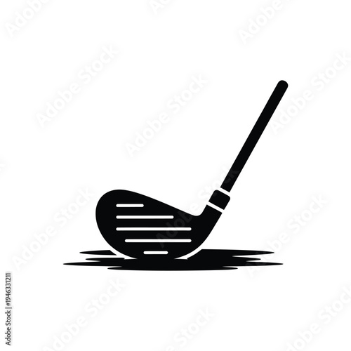 Black and white golf club with sand texture