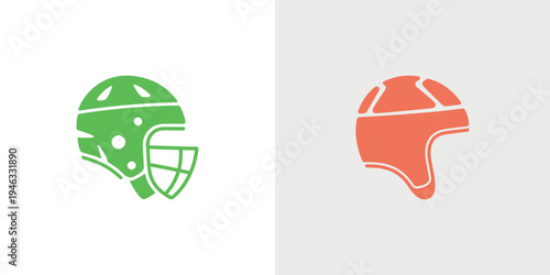 Orange American Football Helmet without Face Guard for Player Safety