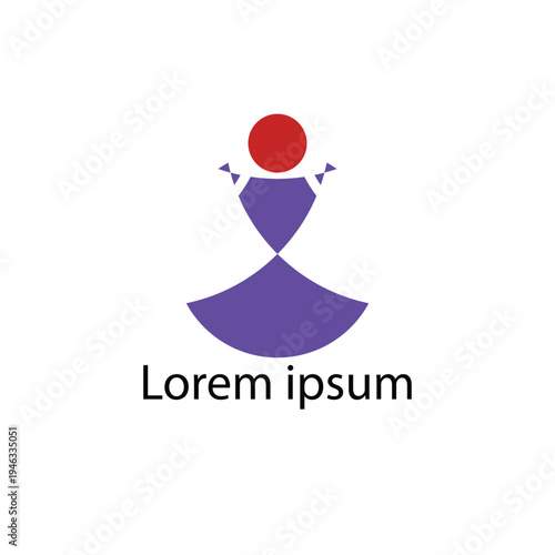 A blue and red abstract human figure with arms raised in a celebratory pose