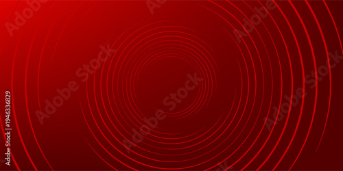 Vibrant red abstract spiral background with dynamic circular lines creating a hypnotic vortex effect. Great for tech, music, or energetic visual themes.eps,10