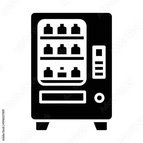 vending machine glyph icon