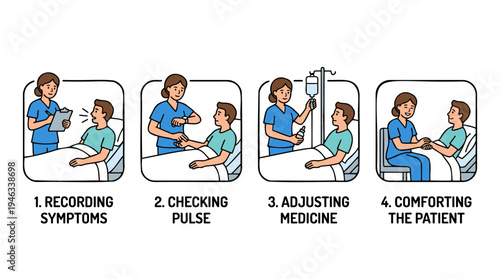 A comprehensive collection of sixteen colorful medical cross icons representing various healthcare specialties and services.