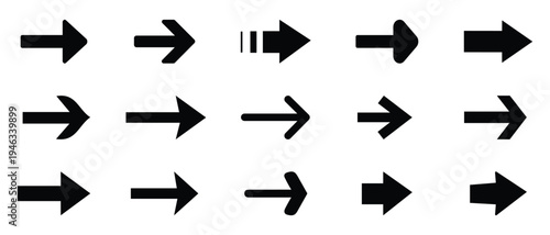 Arrow collection. Mega set of vector arrows, Arrow icons set, Simple arrow big set. Vector set of black arrow signs. Direction pointers vector icons.