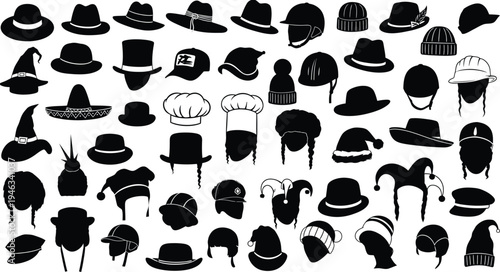 Collection of various hats and headwear for fashion and style