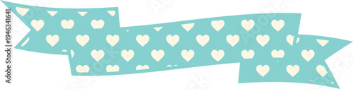 Ribbon Frame -1- Heart - mint green