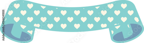Ribbon Frame -4- Heart - mint green