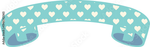 Ribbon Frame -5- Heart - mint green