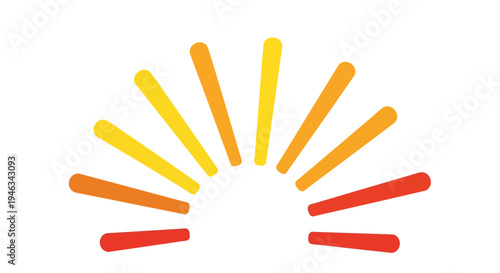 Sunrise Vector Illustration, Flat Design, for Energy, Hope, and Positive Beginnings
