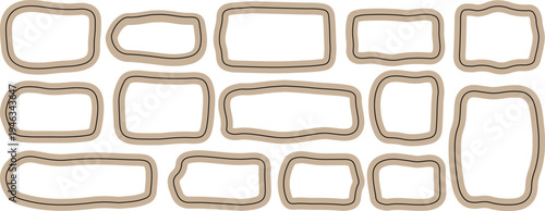 Playful scrapbook doodle set with cute cutout elements for modern collage design. Hand drawn shapes and accents perfect for digital scrapbooking, stickers, creative layouts, and abstract compositions.