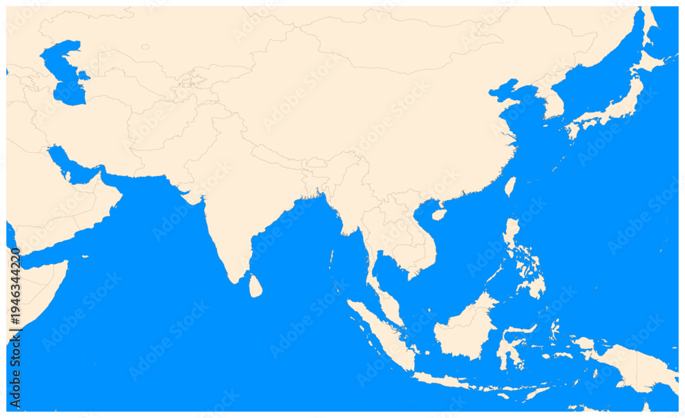 Obraz premium Red sea trade route Outline Map to Asia