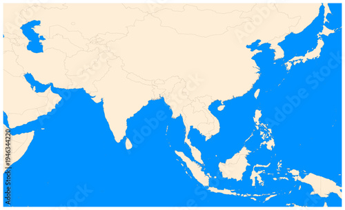 Red sea trade route Outline Map to Asia