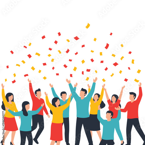 People celebrate Día de Aragón Aragon Day with confetti and joy