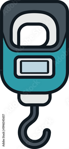 Illustration of Digital hanging spring scale weight