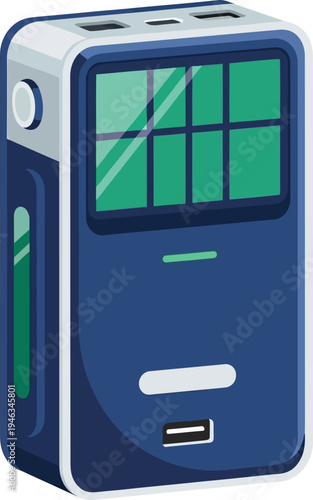 Illustration of Portable Power Bank Charger Device