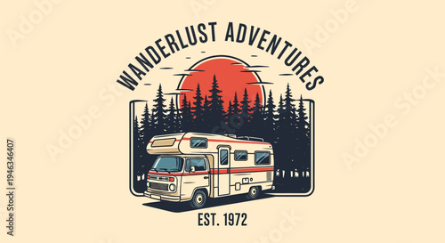 Vintage RV Camper Van for Wanderlust Adventures.