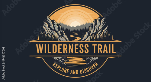 Wilderness Trail Explore and Discover Logo Design.