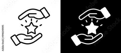 Loyalty whiteblack icon