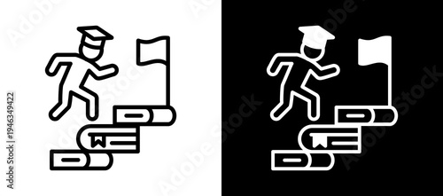 Academic Performance whiteblack icon