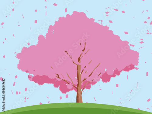 木, 風景, 自然, 空, 草, ベクター, イラスト, 雲, サマータイム, とぶ, 公園, 森, 