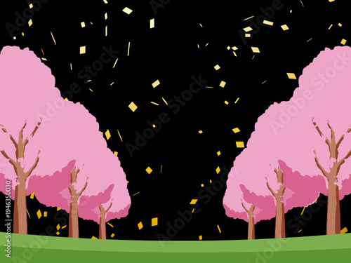 木, 風景, 自然, 空, 草, ベクター, イラスト, 雲, サマータイム, とぶ, 公園, 森, 