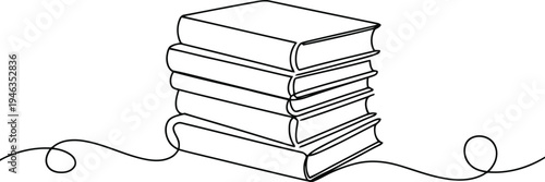 A stack of books with a string