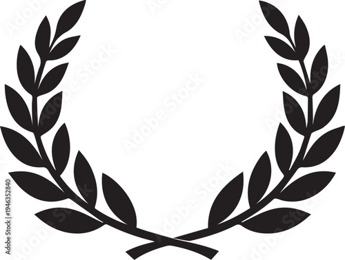 Elegant laurel wreath symbolizing victory and achievement in a classic design Vector