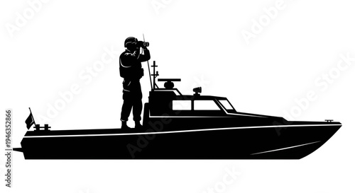 Military Soldier Silhouette Taking Photo for Reconnaissance and Intelligence