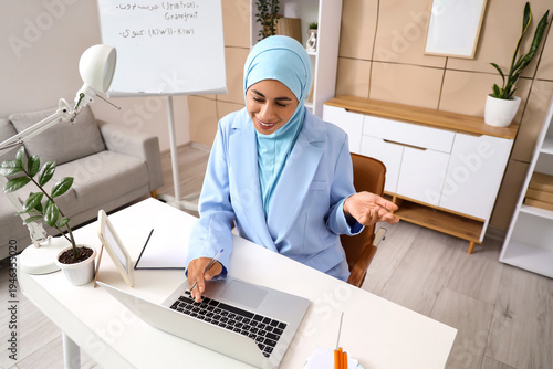 Young Muslim businesswoman ...