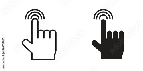 Finger control icon. modern vector symbols set