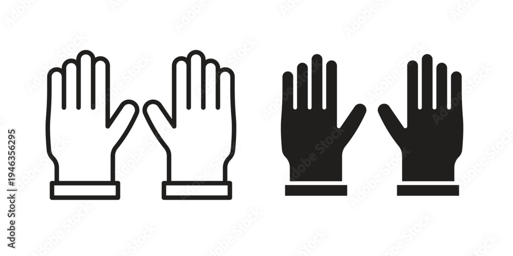Obraz premium Gloves icon. modern vector symbols set