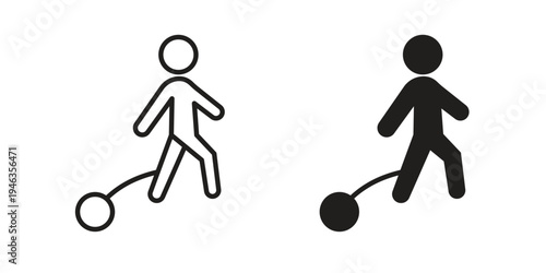 Guilty human icon. modern vector symbols set