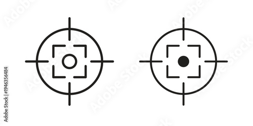 Gun target icon. modern vector symbols set