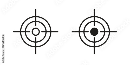 Gun target icon. modern vector symbols set