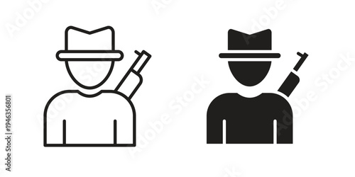 Hunter icon. modern vector symbols set