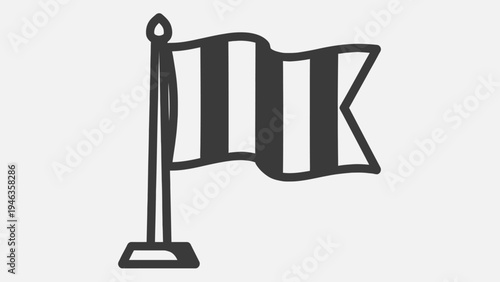 Vector illustration of a wooden baby crib and chair in a cozy nursery room with simple furniture design