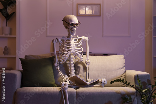 Human skeleton model with e...