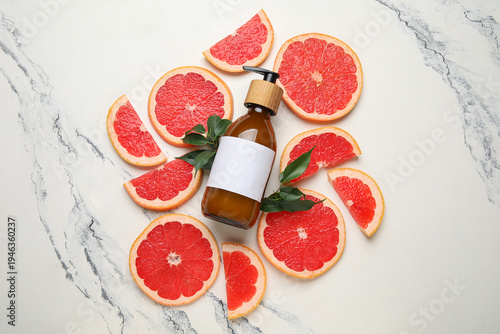 Bottle of grapefruit serum ...