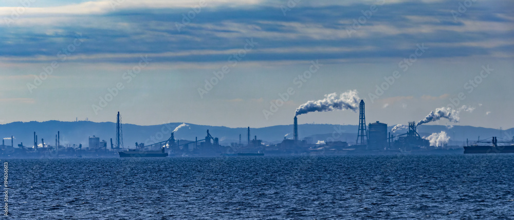 Fototapeta premium 伊豆大島椿祭り 東京湾巡行中