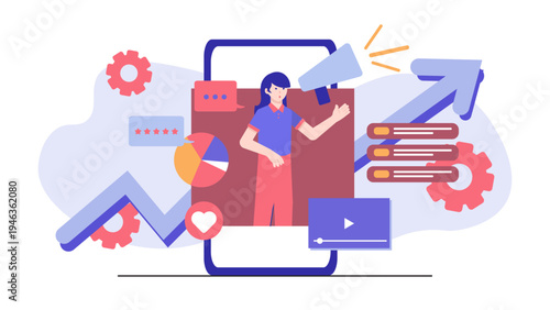 Managing advertising campaigns and engagement on mobile social media platforms