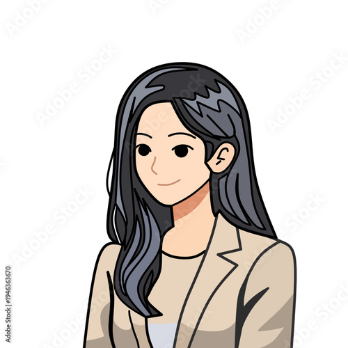 girl with long hair
