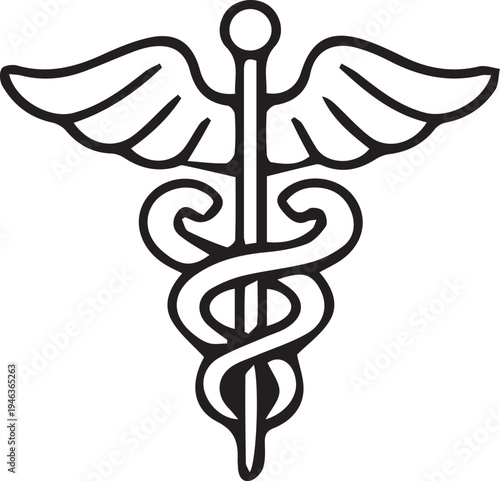 Medical Caduceus Symbol Icon