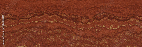 Weathered layered rock. Soil layers