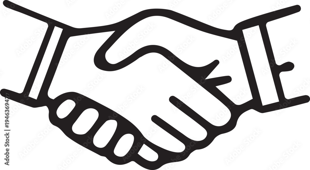 Obraz premium Business Partnership Agreement Handshake Icon