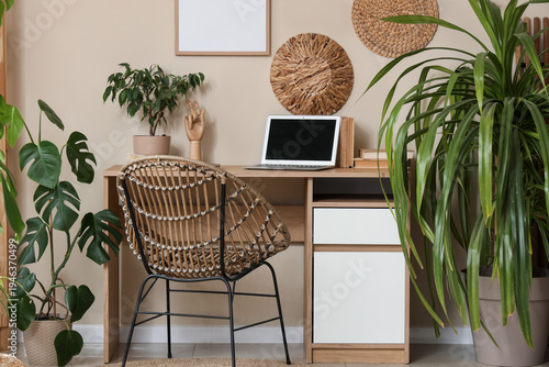 Interior of stylish home of...