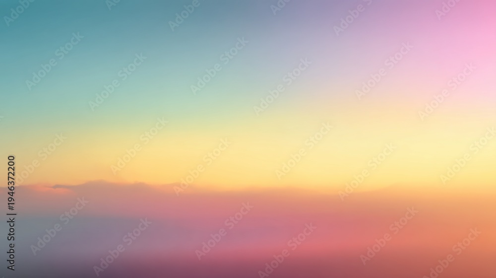 Obraz premium Serene Gradient Sky at Dusk, Soft Hues Blending Together in Calm Atmosphere with Gentle Pastel Shades