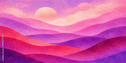 A vibrant abstract pink and colorful background features wavy curves and a fluid motion pattern, creating a light vector illustration for a web banner or artistic wallpaper backdrop